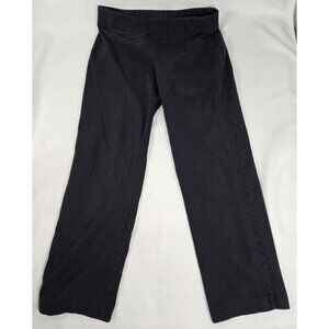 Lands End Starfish Straight high-rise Leg Yoga Pants S Black Cotton Blend Casual
